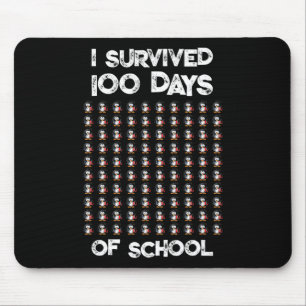 100 Days Of School 100 Penguins Design Mouse Pad