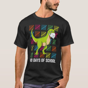 100 Days Of School 100th Day Dino Rex Student Teac T-Shirt