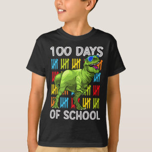 100 Days Of School 100th Day Dino T Rex Teacher Bo T-Shirt