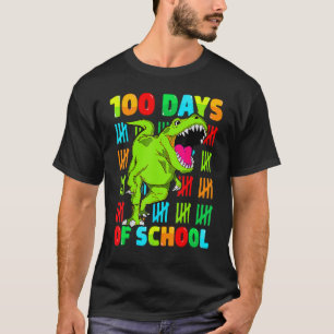 100 Days Of School 100th Day Dino T Rex Teacher Bo T-Shirt