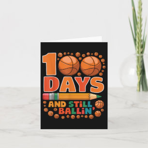 100 Days Of School 100th Day Of School Basketball Card