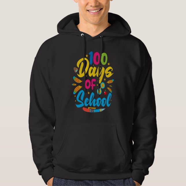100 Days of School 100th Day of School Hoodie (Front)