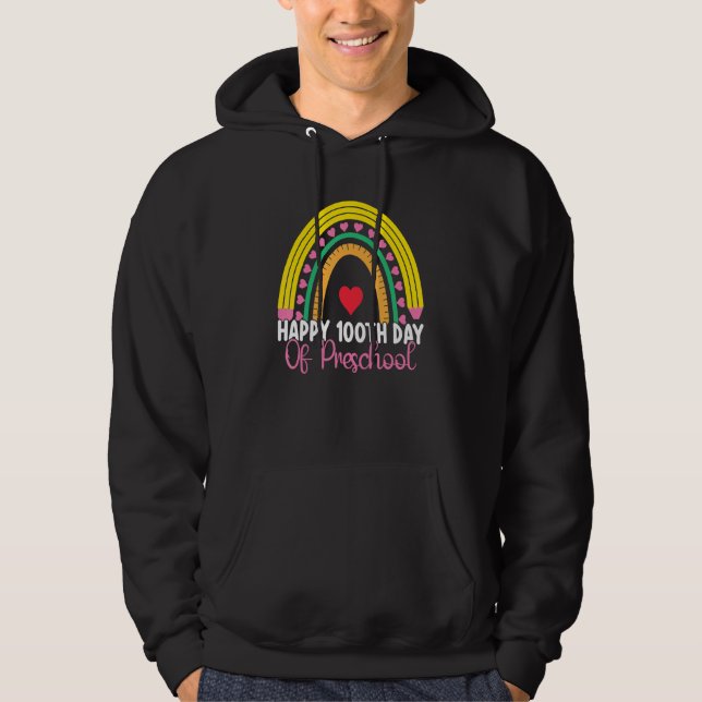 100 Days Of School 100th Day Of School Preschool R Hoodie (Front)