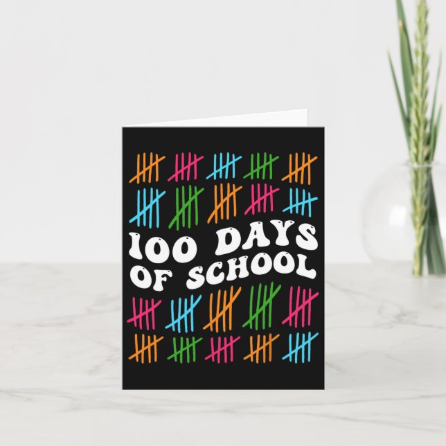 100 Days Of School 100th Day Of School Student Tea Card (Front)