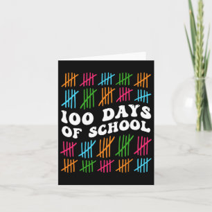 100 Days Of School 100th Day Of School Student Tea Card