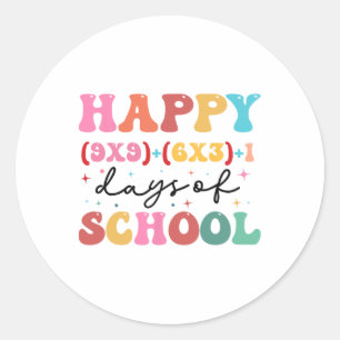 100 Days Of School 100th Day Of School Teacher Stu Classic Round Sticker