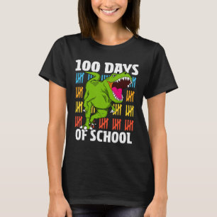 100 Days Of School 100th Day Teacher Boys Kids Din T-Shirt