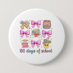 🌈🎀 100 Days of School 🎉📚 3 Inch Round Button