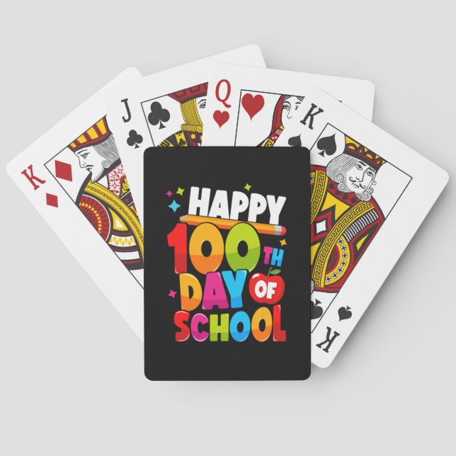 100 Days of School 44 Playing Cards (Back)