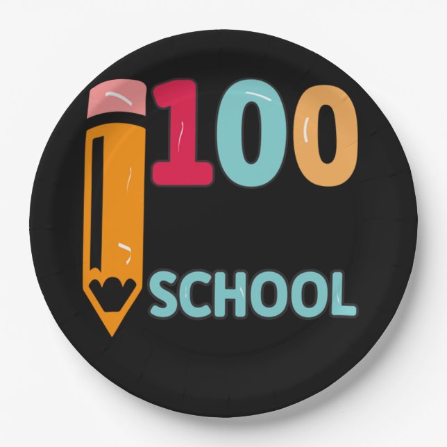 100 Days Of School 49 Paper Plate (Front)