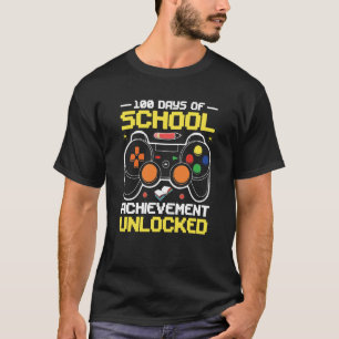 100 Days Of School Achievement Unlocked 100th Day  T-Shirt
