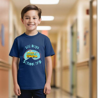 100 Days of School Adventure: Boys' Level 100  T-Shirt