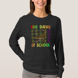 100 Days Of School Alligator Crocodile Zoo Animal T-Shirt
