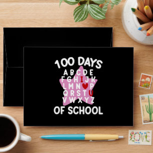100 Days Of School Alphabet 100th Day Teacher  Envelope