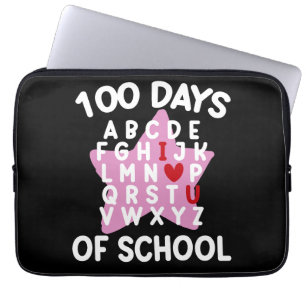 100 Days Of School Alphabet 100th Day Teacher  Laptop Sleeve