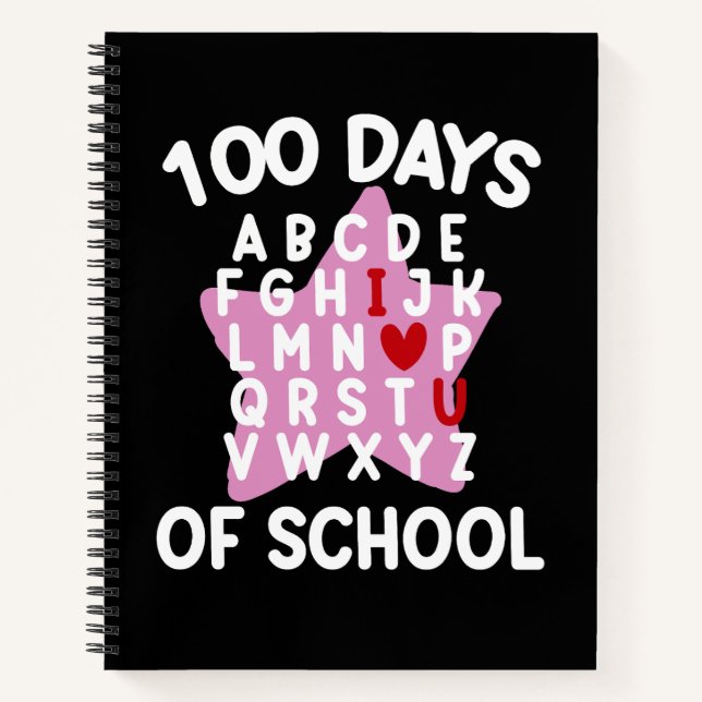100 Days Of School Alphabet 100th Day Teacher  Notebook (Front)