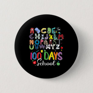 100 Days of School Alphabet Lore Abc's School Cost 2 Inch Round Button