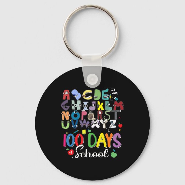 100 Days of School Alphabet Lore Abc's School Cost Keychain (Front)