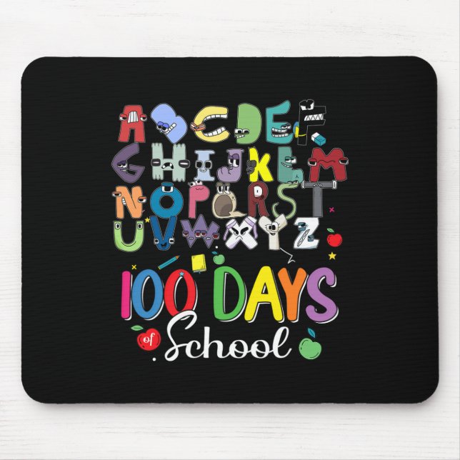 100 Days of School Alphabet Lore Abc's School Cost Mouse Pad (Front)