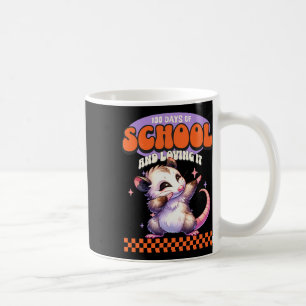 100 Days Of School And Loving It Dabbing Opossum Coffee Mug