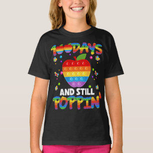 100 Days Of School And Still Poppin 100th Day Pop  T-Shirt