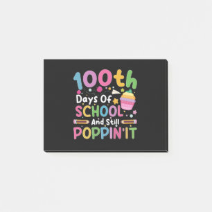 100 Days Of School And Still Poppin' Girl Post-it Notes