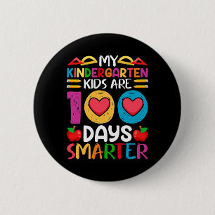100 Days Of School And Still Poppin Kindergarten  2 Inch Round Button