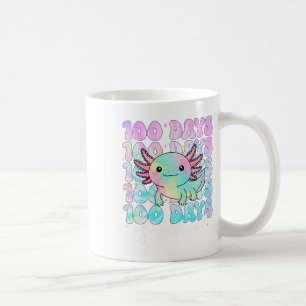 100 Days Of School Axolotl Girls 100th Day Of Scho Coffee Mug