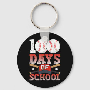 100 Days Of School Baseball 100th Day For Student Keychain