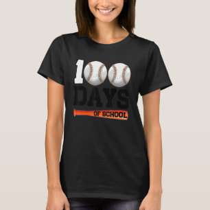 100 Days Of School Baseball 100th Day of School Bo T-Shirt