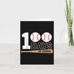 100 Days Of School Baseball 100th Day Of School Card