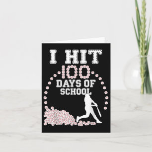 100 Days Of School Baseball 100th Day Of School Card