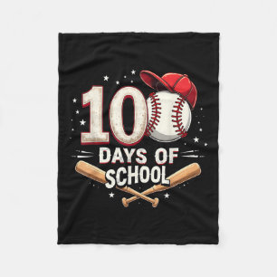 100 Days Of School Baseball 100th Day Of School Fleece Blanket