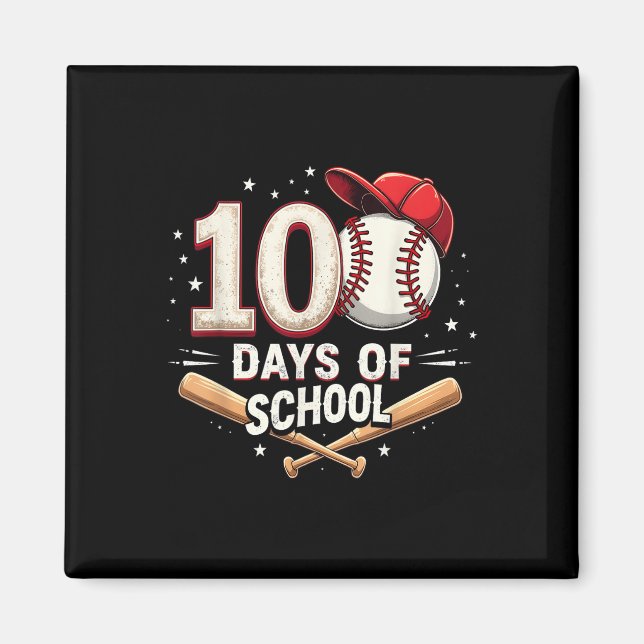 100 Days Of School Baseball 100th Day Of School Magnet (Front)