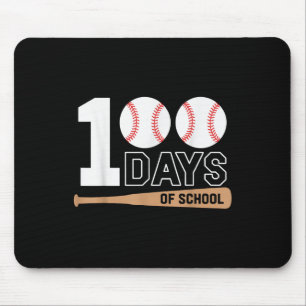 100 Days Of School Baseball 100th Day Of School Mouse Pad