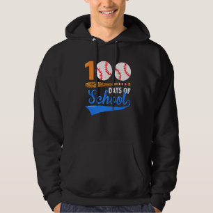 100 Days Of School Baseball 100th Day Premium Hoodie
