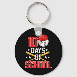 100 Days Of School Baseball 100th Day School Boys Keychain