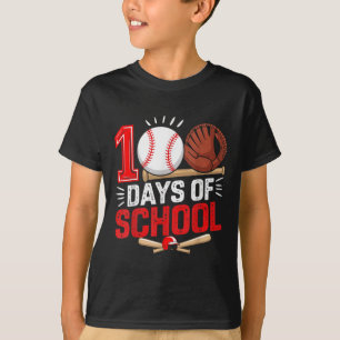 100 Days Of School Baseball 100th Day Student T-Shirt