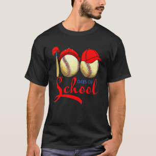 100 Days Of School Baseball 100th Day T-Shirt