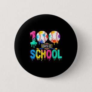 100 Days Of School Baseball Boys Kids Colorful 100 2 Inch Round Button