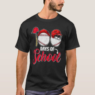 100 Days Of School Baseball Lover Happy 100th Day T-Shirt