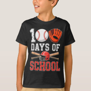 100 Days Of School Baseball Player Teacher Student T-Shirt