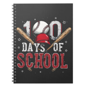 100 Days of School Baseball Sport Lovers  Notebook