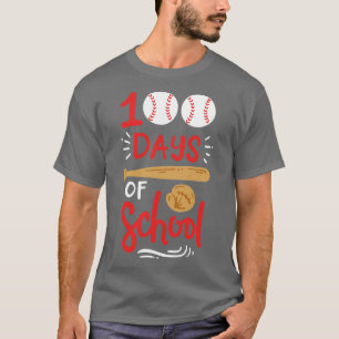 100 Days of School Baseball T-Shirt