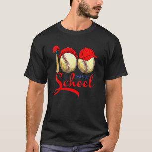 100 Days Of School Baseball Teacher Kids 100th Day T-Shirt