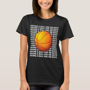 100 Days Of School Basketball 100th Day Balls Boys T-Shirt