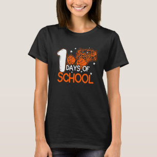 100 Days Of School Basketball Dunking Student T-Shirt