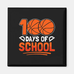 100 Days of School Basketball for Students Coach P Magnet