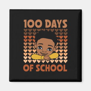 100 Days Of School Black Afro Boys Black History M Magnet