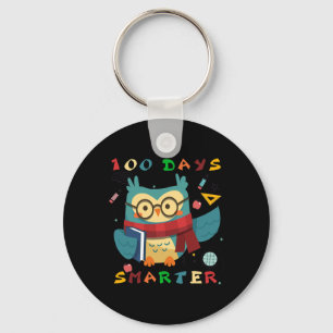 100 Days Of School Boy Girl Gift Smarter Owl Lover Keychain